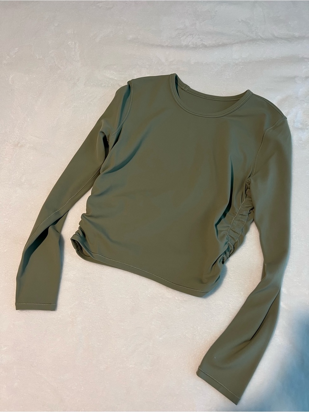Green crop top lulu align